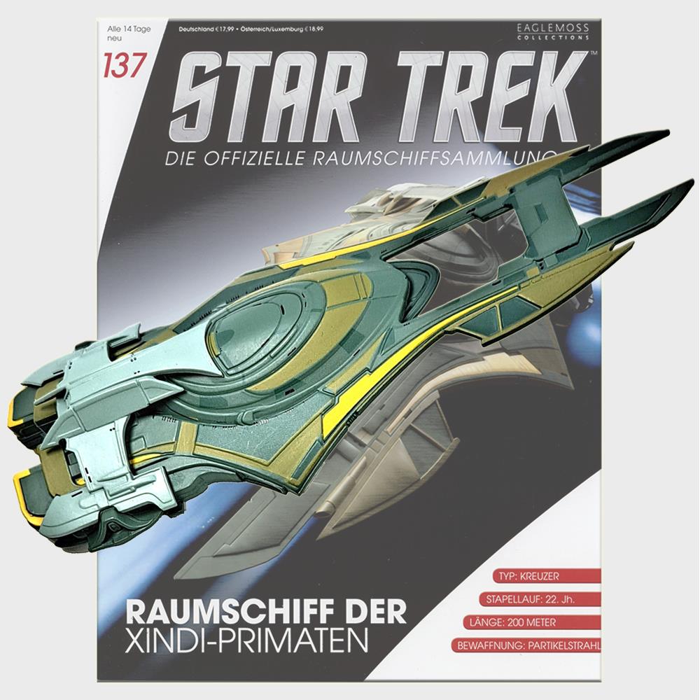 Star Trek Starships Collection - 14cm Xindi-Primate Starship - Issue 137 with German Magazine