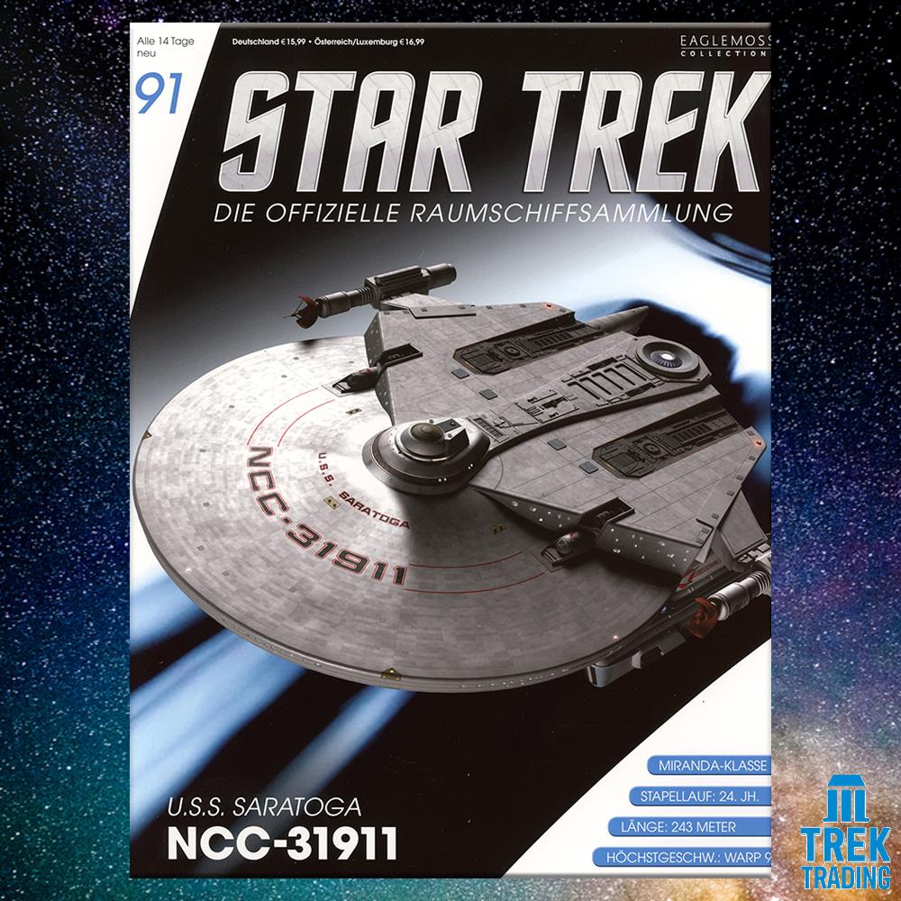Star Trek Starships Collection - 12cm USS Saratoga NCC-31911 - Issue 91 with German Magazine